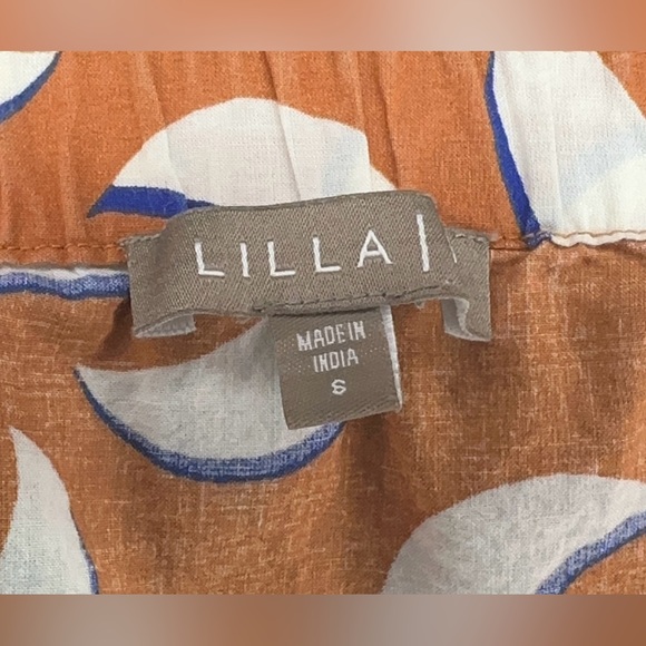 Lilla P Small Brown and White Patterned Women's Tank Top - Picture 8 of 9